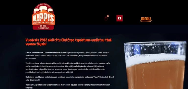 Kippis.info festivaalin kotisivut yritykselle kuva 1